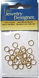 7mm Brass Jump Ring, Gold Plated, 30 Pc/Pkg