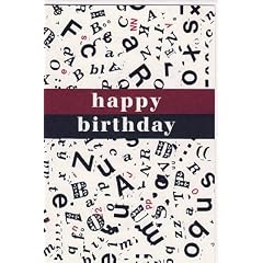 Geburtstagskarte happy birthday: letter art