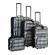 Rockland 4-pc. Luggage Set - Black Cross