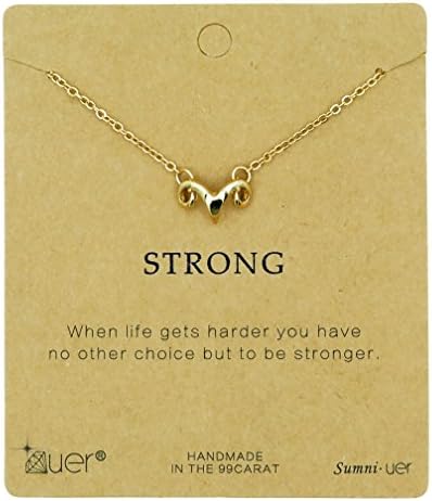 Fun Daisy Gold Horn Pendants Strong Necklace