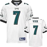 Michael Vick Jersey: Reebok Authentic White #7 Philadelphia Eagles Jersey - 56