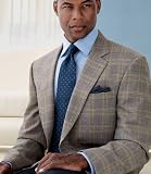 Signature 3-Button Wool Herringbone Plaid Sportcoat