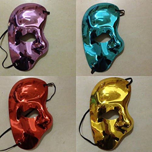 DDU(TM) 1Pcs Green- 1/5 Half Face Phantom Opera Vizard Mask for Costume Party Ball Cosplay Halloween Masquerade