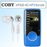 51qZ2GqaycL. SL160  Coby 4 GB Video MP3 Player with FM Radio (Blue)