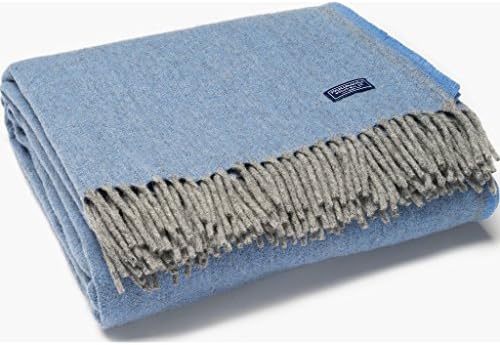 Faribault Woolen Mill Ashby Twill Throw, Wedgewood