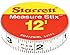 Starrett Measure Stix SM412WRL Steel White Measure Tape with Adhesive Backing, English Graduation Style, Right To Left Reading, 12' Length, 0.5" Width, 0.0625" Graduation Interval