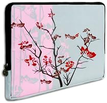 Pink Sparse Tranquility fit most of 10.1 inch Acer, Dell, HP, Samsung Netbook Laptop Sleeve Carrying Case
