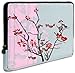 Pink Sparse Floral Laptop Sleeve Carrying Case for Acer Aspire One 11.6 inch Netbook