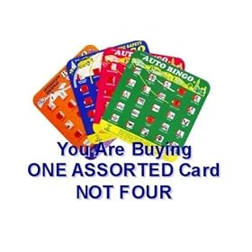 Regal Travel Auto Bingo Game Card - Car Bingo, Assorted Colors (Sold Individually)