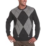 Geoffrey Beene Men's Big Argyle Crewneck Sweater