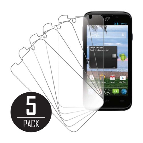 MPERO Collection 5 Pack of Clear Screen Protectors for ZTE Majesty Z796C