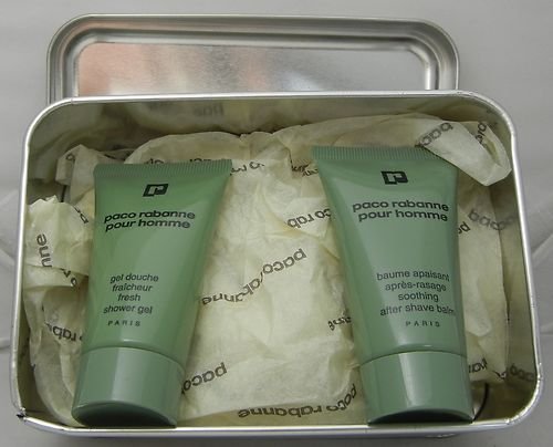 Paco Rabanne Pour Homme For Men set shower gel 1.0 oz + soothing after shave balm 1.0 oz