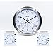 Hippih 12 Inch Silent Non-ticking Wall Clock- Metal Frame Glass Cover