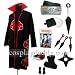 Naruto Itachi Uchiha Cosplay Costume cloak shoes props full set Cosplay Costume Customized Any Size