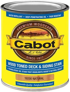 Cabot Samuel 19200-05 QT, Natural, VOC, Wood Toned Deck &amp; Siding Stain