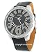 GUESS Black Leather Strap Watch