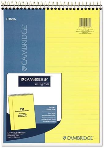 Mead® - Cambridge Premium Wirebound Legal Pad, Legal Rule, Letter, Canary, 70 Sheets/Pad - Sold As 1 Each - Heavyweight 20-lb. paper. by Mead Cambridge