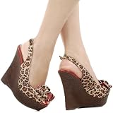 Bikini46 Ruffle Slingback Platform Wedge CAMEL