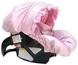 Twinkle Pink with Ruffle Canopy INFANT CAR SEAT COVER