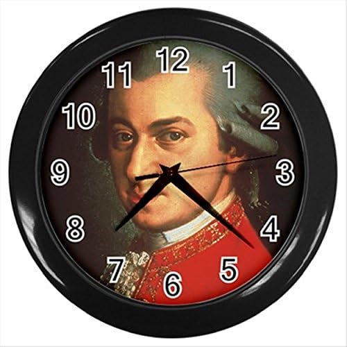 Wolfgang Amadeus Mozart Wall Clock - Room/Office Wall Decor (Black).jpg