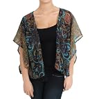 Angie paisley Print Chiffon Cardigan in Multicolored