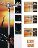 Solarlampe Solarleuchte Wechselfarben Gartenlampe Vogel und Libellen Design Edelstahl