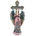 Garden Angel Rainbow Wings with Cross