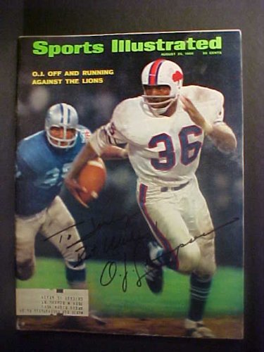 O.J. Simpson Buffalo Bills Autographed August 25, 1969 Sports Illustrated Magazine