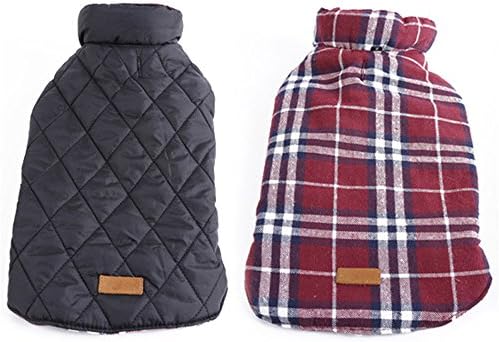 JZshop Big Golden Retriever Waterproof Jacket Cold Weather Vest Both Sides Wear Dog Pet Coat XL (Red)