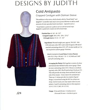 Cold Antipasto - Cropped Cardigan with Dolman Sleeve - Designs by Judith Knitting Pattern J24