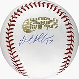 Manny Delcarmen Autographed 2007 World Series Baseball