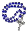 Anglican Prayer Beads, Rosary - Cobalt & Fire Polished Cobalt Beads