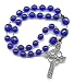Anglican Prayer Beads, Rosary - Cobalt & Fire Polished Cobalt Beads