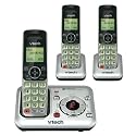 VTech CS6429-3 DECT 6.0 Cordless Phone, Silver/Black, 3 Handsets