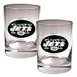New York Jets 2pc 14oz Rocks Glass Set - Primary logo NFL Football