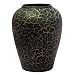 Handmade Black Ceramic Flower Bud Vase With Chic Crackle Finish