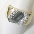 14K Two-Tone Gold Green Tourmaline and Diamond Ring