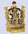 Chinese empress statue on grand dragon throne sculpture