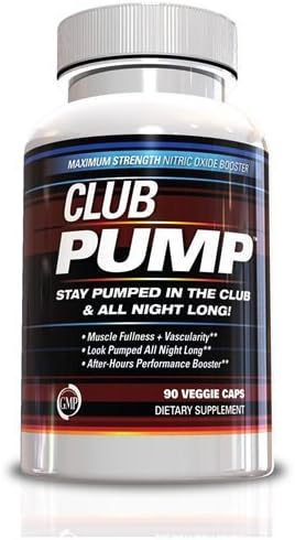 Nitric Oxide Supplements- Club Pump, 90 Capsules, NO2 Muscle Builder, #1 Muscle Pump Supplement,Show Your Muscle In Da Club, L-Arginine Supplement, After Hours Male Enhancement Supplement , Libido Booster, Boodt Male Performance, Muscle Pumps, Made in USA