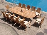 IMAGE OF New 13 Pc Luxurious Grade-A Teak Dining Set - 117