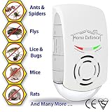 Home Defence Pro - Advanced Home Pest Control Equipment - The Most Powerful Indoor Pest Control Ultrasonic Repeller Available On Amazon UK - Simply Plug In Set & Forget - 100% Pest Control Satisfaction Guaranteed - Drive Away Those Insect And Rodent Nuisances - Pest Control Products That are Proven To Stop Pests By Using A Unique Mix Of Ultrasonic Waves - Unique Variable Wavelength Technology - An Active Pest Control Deterrent Against Spiders Mice, Moths, Ants, Bugs, Fleas & Many More ...
