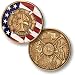 Maltese Cross with Flag Challenge Coin