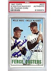 Collectibles: Willie Mays & McCovey Autographed Signed 1967 Topps Card #81555674 - PSA/DNA Certified - MLB Slabbed Autographed Cards - Mill Creek Sports
