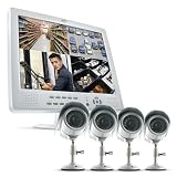 SVAT CLEARVU11 Web Ready 4 Channel Compact H.264 Digital Video Recorder Surveillance DVR Security System with 15 LCD Screen & Bonus 4 Pack of High Resolution Indoor/Outdoor Night Vision CCD Cameras (VU301-C)