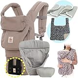 エルゴベビー 抱っこ紐 (ベルト付） オリジナル/ムーンストーン・インサート3III+防寒セット 【正規品2年間保証-SG認定】 +防寒ケープ＆よだれパッド