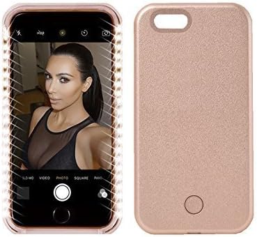 New IPhone 6S Plus Illuminated Cell Phone Case LED Lighted For Selfies (Rose Gold)