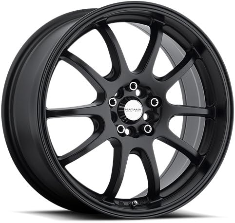 17x7.5 Katana KR22 Matte Black wheels rims (42 offset, 5X100/114.3)