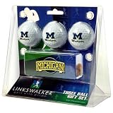 Michigan Wolverines NCAA 3 Golf Ball Gift Pack w/ Hat Clip