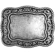Antique Silver FRAME IN FRAME Belt Buckle