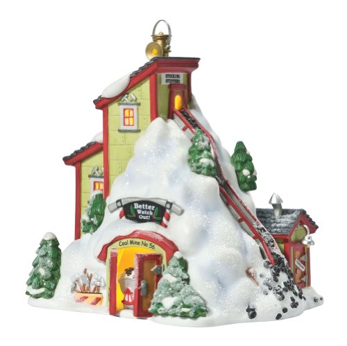 Department 56 North Pole Village Better Watch Out Coal Mine Lit House